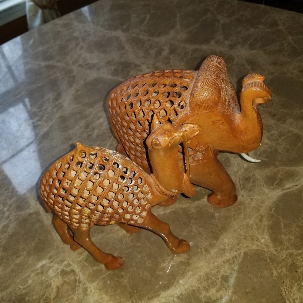 Fertility Elephant And Camel. With Babies. - image 1